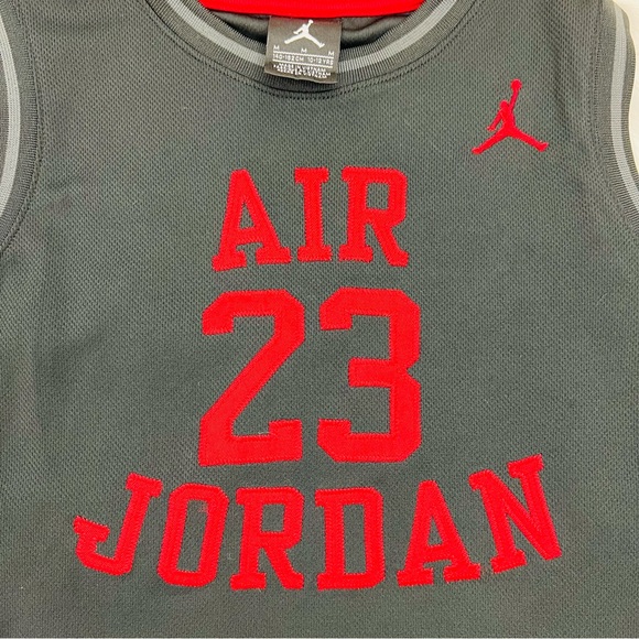Nike Air Jordan Jumpman Michael Jordan #23 Basketball Jersey Black Red - Picture 3 of 11